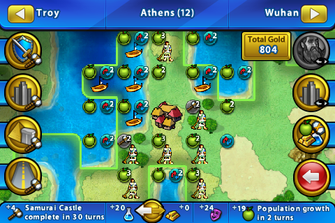 Civ Rev City. Screenshot of zoomed city information.